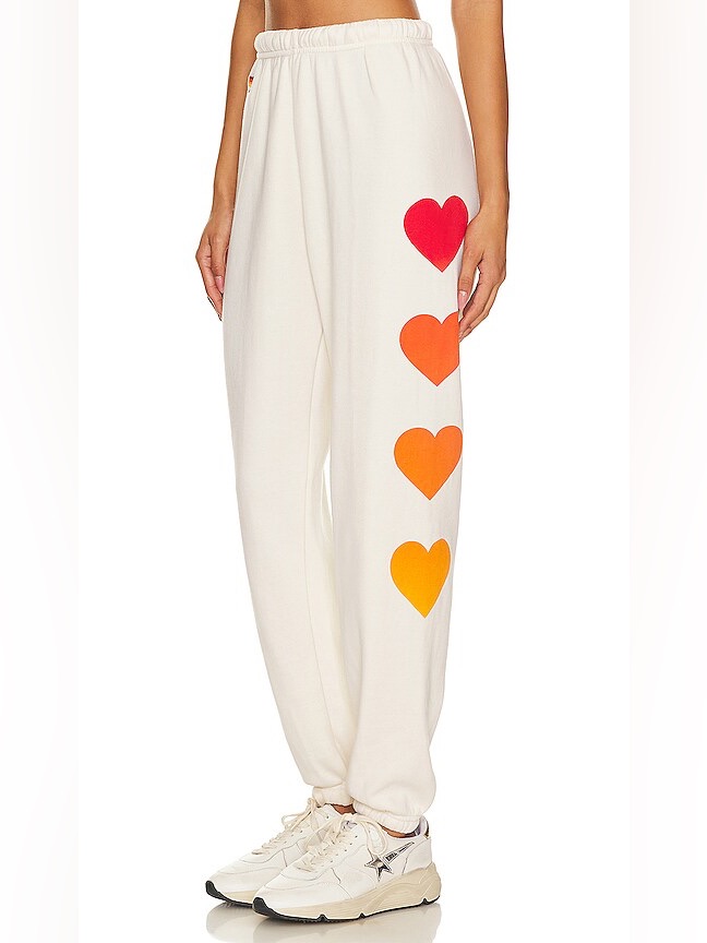 Aviator Nation Heart Fade 4 Sweatpant - Vintage White - Small — image 3 of 5